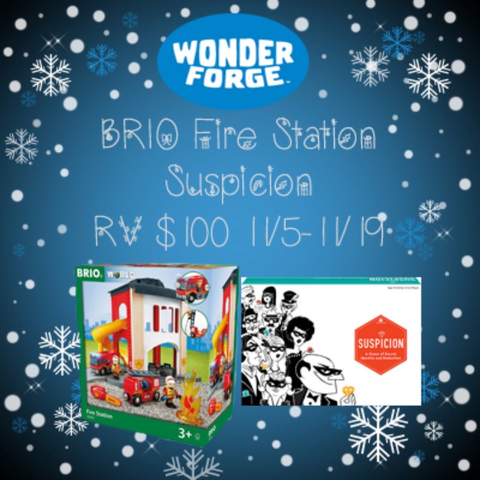 Wonder Forge BRIO Central Fire Station & Suspicion Game Giveaway