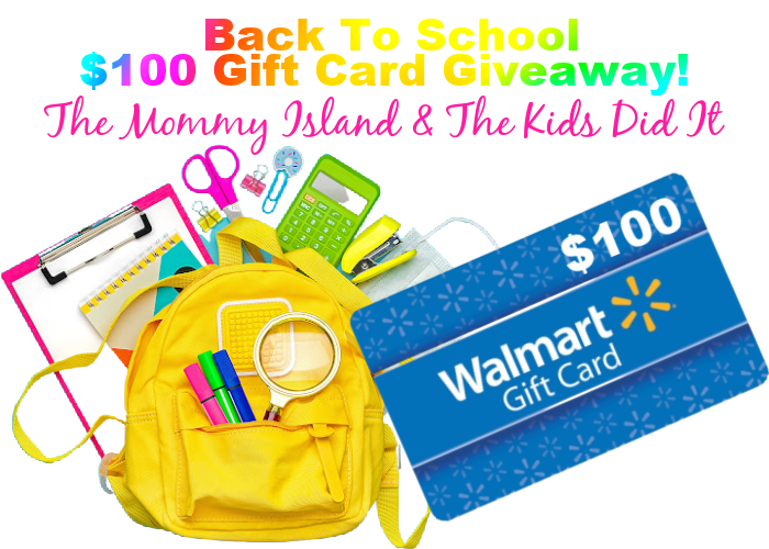 Back To School $100 Walmart Gift Card Giveaway